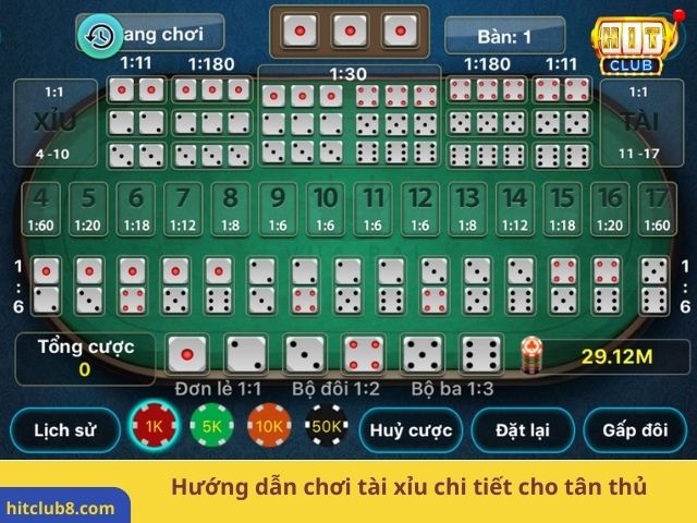 Hướng dẫn chơi tài xỉu chi tiết cho tân thủ