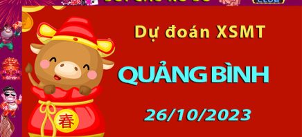 Soi cầu xổ số Quảng Bình 26/10/2023 – Dự đoán XSMT trên Hitclub8